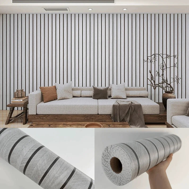 3/5M Thickened Foam Grille Peel and Stick Wallpaper Wall Stickers Wood Grain Wall Papers Home Decor Walls Background Renovation