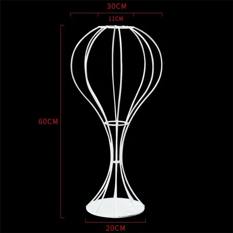 T04184 Luxury Wedding Decoration Metal Frame Trumpet Candle Tall Vase Center Piece Flower Tables Centerpieces Stand for Wedding