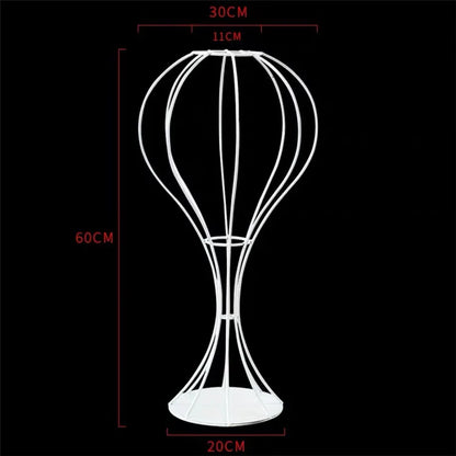 T04184 Luxury Wedding Decoration Metal Frame Trumpet Candle Tall Vase Center Piece Flower Tables Centerpieces Stand for Wedding