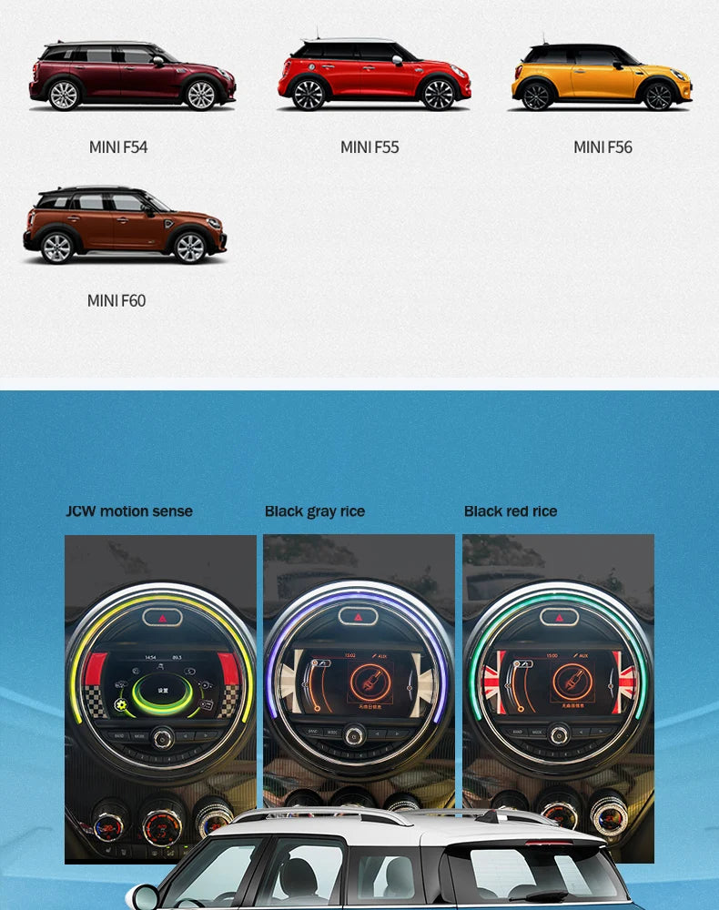 Car LCD 6.5 inches Decoration Sticker Interior Styling Accessories For MINI One Cooper Clubman F54 F55 F56 F57 F60 Countryman