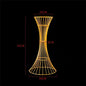 T04184 Luxury Wedding Decoration Metal Frame Trumpet Candle Tall Vase Center Piece Flower Tables Centerpieces Stand for Wedding