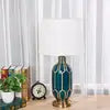 LED Table Lamp American Style Elegant Ceramic Retro Creative E27 Desk Lamp for Bedroom Living Room Hotel Office Reading Room