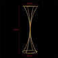 T04184 Luxury Wedding Decoration Metal Frame Trumpet Candle Tall Vase Center Piece Flower Tables Centerpieces Stand for Wedding