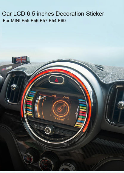 Car LCD 6.5 inches Decoration Sticker Interior Styling Accessories For MINI One Cooper Clubman F54 F55 F56 F57 F60 Countryman