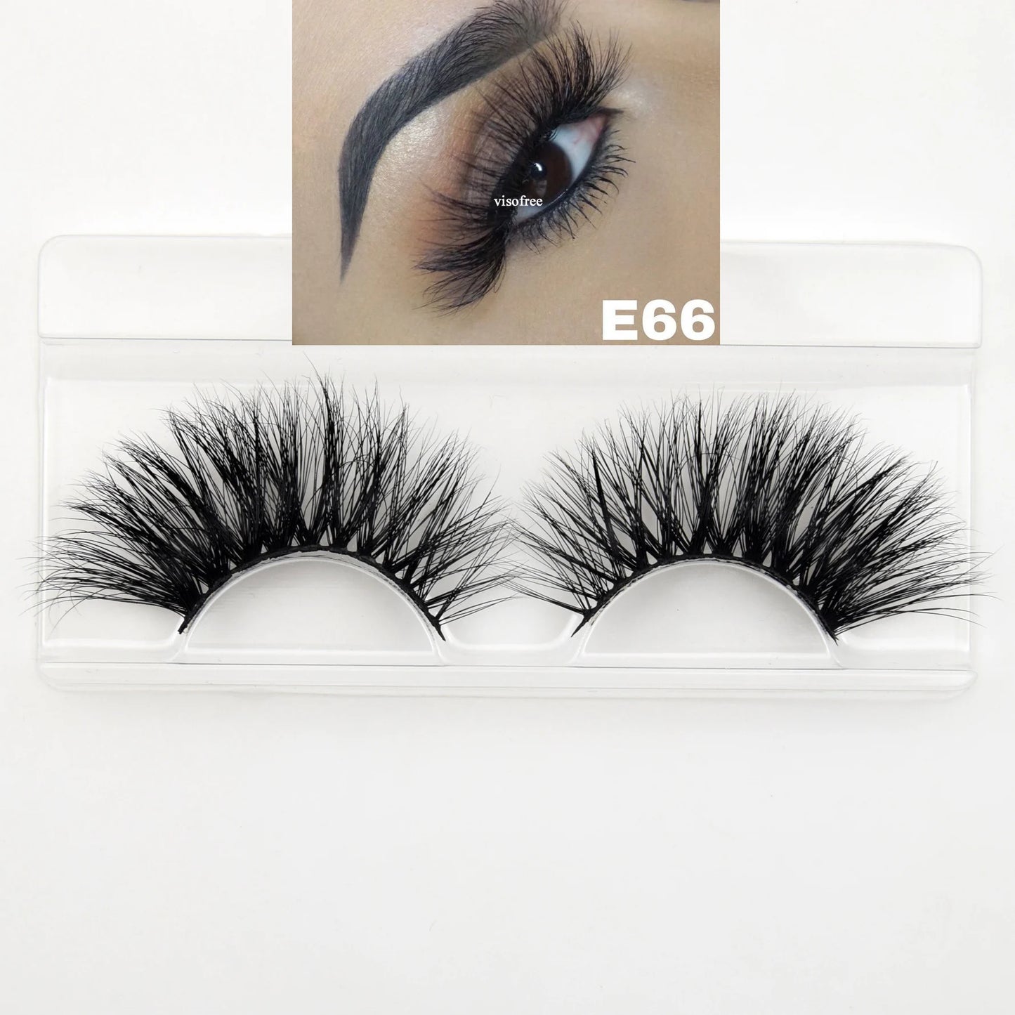 10 Pairs/Lot Visofree Half Lashes Wispy Natural Mink Half False Eyelashes Vegan Fake Eyelash Fluttery Half Lash Extension Makeup