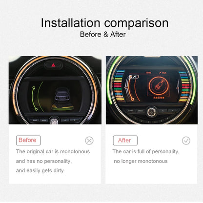 Car LCD 6.5 inches Decoration Sticker Interior Styling Accessories For MINI One Cooper Clubman F54 F55 F56 F57 F60 Countryman