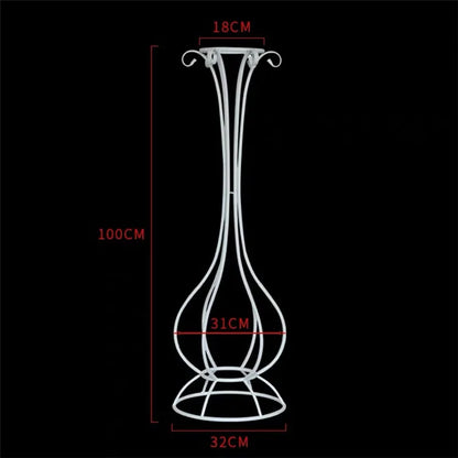 T04184 Luxury Wedding Decoration Metal Frame Trumpet Candle Tall Vase Center Piece Flower Tables Centerpieces Stand for Wedding