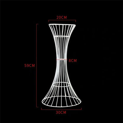 T04184 Luxury Wedding Decoration Metal Frame Trumpet Candle Tall Vase Center Piece Flower Tables Centerpieces Stand for Wedding