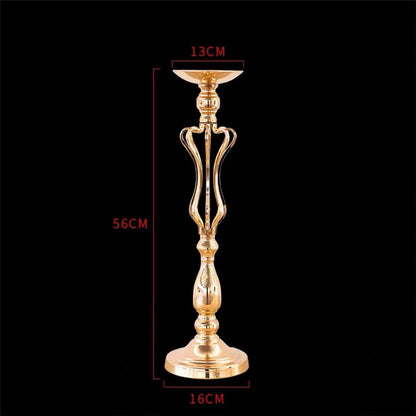 T04184 Luxury Wedding Decoration Metal Frame Trumpet Candle Tall Vase Center Piece Flower Tables Centerpieces Stand for Wedding