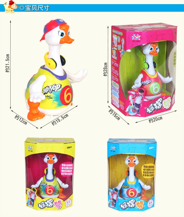 Robot Duck toy Interactive Dancing Duck Electronic Singing Cute Pet Toys Walk With LED For Children Birthday Gifts