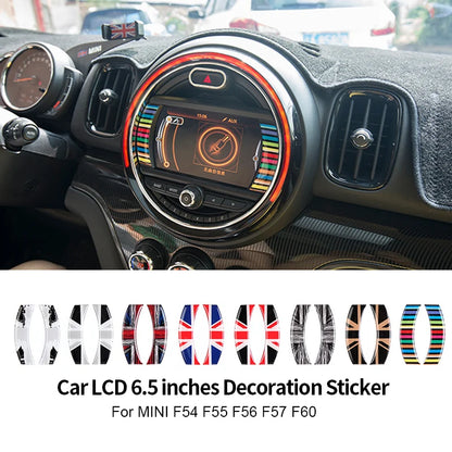 Car LCD 6.5 inches Decoration Sticker Interior Styling Accessories For MINI One Cooper Clubman F54 F55 F56 F57 F60 Countryman