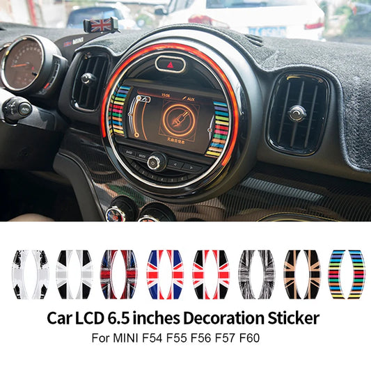 Car LCD 6.5 inches Decoration Sticker Interior Styling Accessories For MINI One Cooper Clubman F54 F55 F56 F57 F60 Countryman