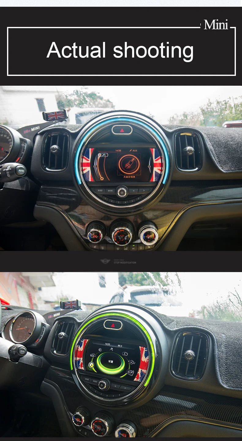 Car LCD 6.5 inches Decoration Sticker Interior Styling Accessories For MINI One Cooper Clubman F54 F55 F56 F57 F60 Countryman