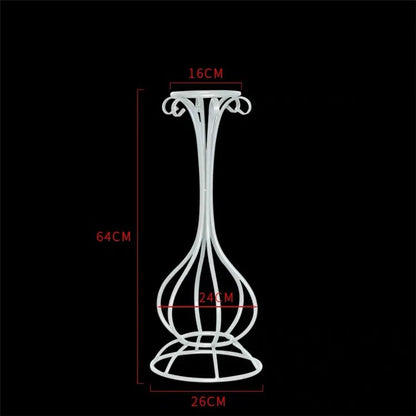 T04184 Luxury Wedding Decoration Metal Frame Trumpet Candle Tall Vase Center Piece Flower Tables Centerpieces Stand for Wedding