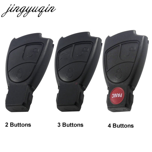 jingyuqin Replacements Fob Remote Key Fob Case Cover For Mercedes Benz B C E ML S CLK CL 3 Buttons 2B 4BT