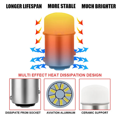 1/4Pcs P21/5W Led 1157 High Bright Car Light BAY15D 1156 P21W Ba15S Bulb SMD Auto Reverse Turn Signal Drop Shipping Supported