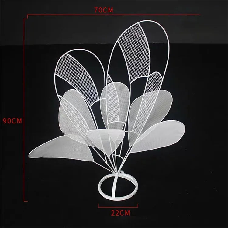 T04184 Luxury Wedding Decoration Metal Frame Trumpet Candle Tall Vase Center Piece Flower Tables Centerpieces Stand for Wedding