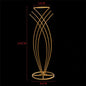 T04184 Luxury Wedding Decoration Metal Frame Trumpet Candle Tall Vase Center Piece Flower Tables Centerpieces Stand for Wedding