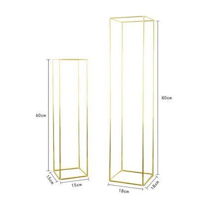 T04184 Luxury Wedding Decoration Metal Frame Trumpet Candle Tall Vase Center Piece Flower Tables Centerpieces Stand for Wedding