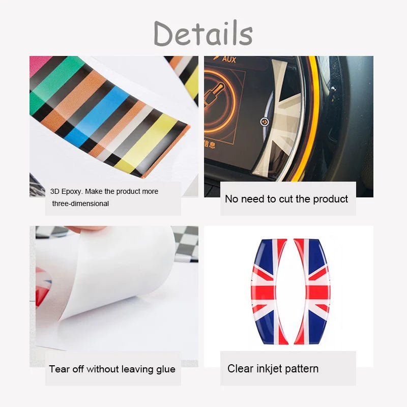 Car LCD 6.5 inches Decoration Sticker Interior Styling Accessories For MINI One Cooper Clubman F54 F55 F56 F57 F60 Countryman