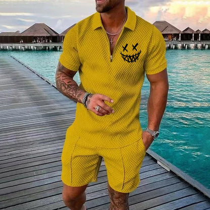 Men's Casual set, Hawaiian-style Fashionable shirt, Outdoor Beach vest, 2025 Summer Fashionable Casual Quality Set Essentials