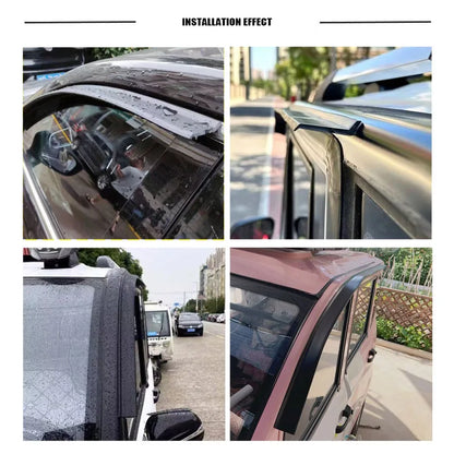 Universal Rainproof Strip For Car Door Side Window Seal Adhesive Rubber Weather Guard Trim For Car Sealing Sticker Accessories