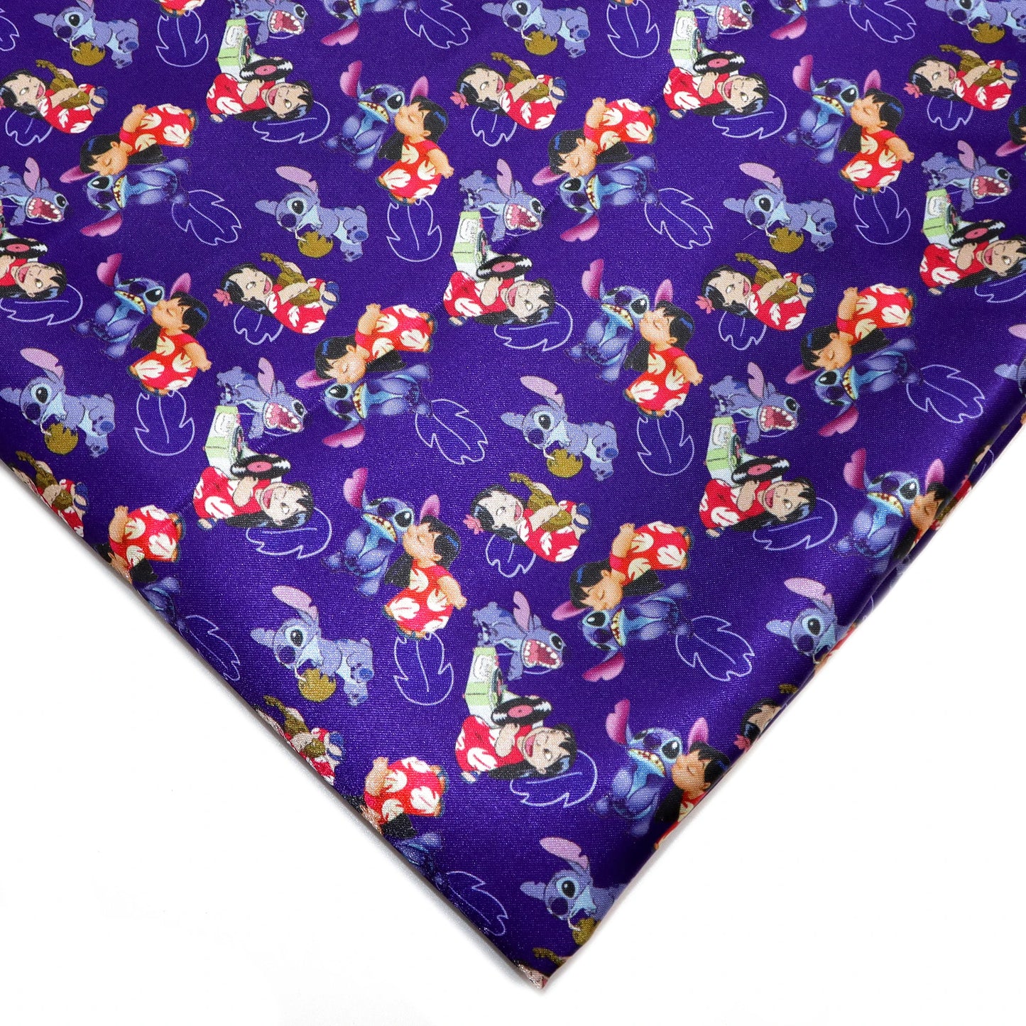 Lilo e Stitch Cartoon Fabrics Tape, Algodão poliéster a metro, Pano de costura, Vestir, Artesanato DIY, Tecido caseiro, 50x145cm