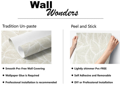 Retro Wavy Lines Regular Wallpaper in Blue, Brown and Beige, Bold Stripes Wall Cover, Funky Temporary Accent Traditional Paper