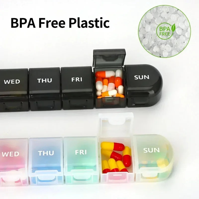1pc Container Pill Organizer Weekly Capsule Pill Box 7 Days Weekly Separable Pillbox Tablet Holder Medicine Storage Case Drug