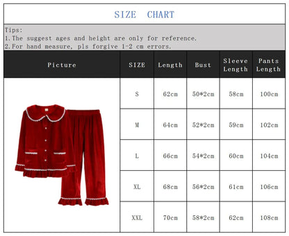 2025 Custom Christmas Pyjamas For Family Red Velvet Warm Kids Sets Boy Girl Clothes Xmas Set Children Costume Casual Homewear