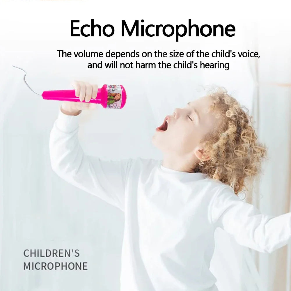 Kids Microphone with Stand Karaoke Song Vertical Mic Music Instrument Toys Brain-Training Educational Toy Birthday Gift Girl Boy