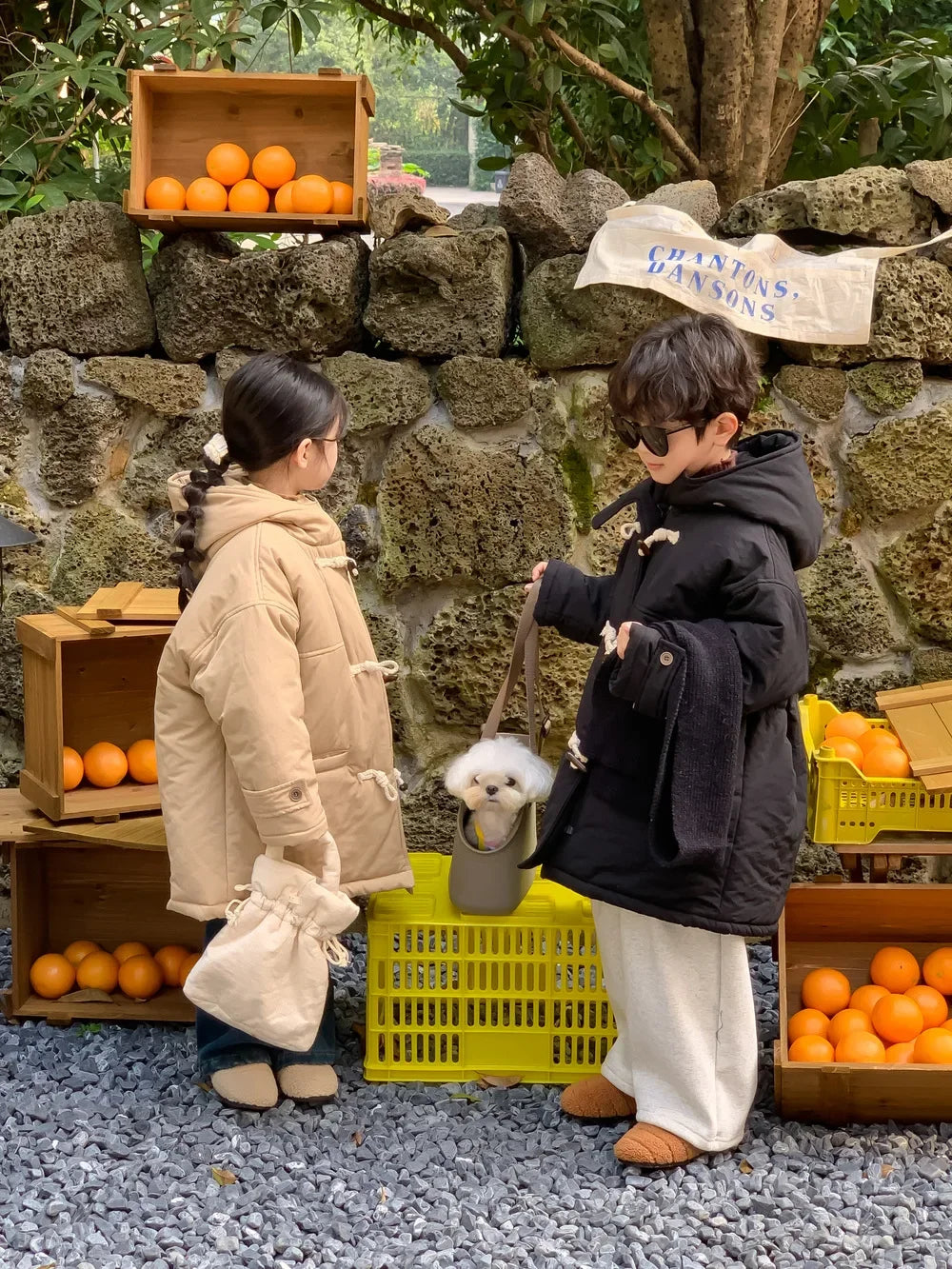 Winter Korean Children Boy Parkas Cotton Padded Thicken Hooded Toddler Boy Snowwear Coat Casual Solid Horn Button Kid Boy Jacket