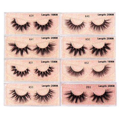 LEHUAMAO Eyelashes 3D Mink Lashes Criss-cross Strands Cruelty Free High Volume Mink Lashes Soft Dramatic Eye lashes Makeup D101