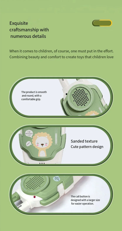 Children's Mini Walkie-Talkie Toys (2-Pack)  Wireless Communication for Parent Child Interaction Grip Ability Development