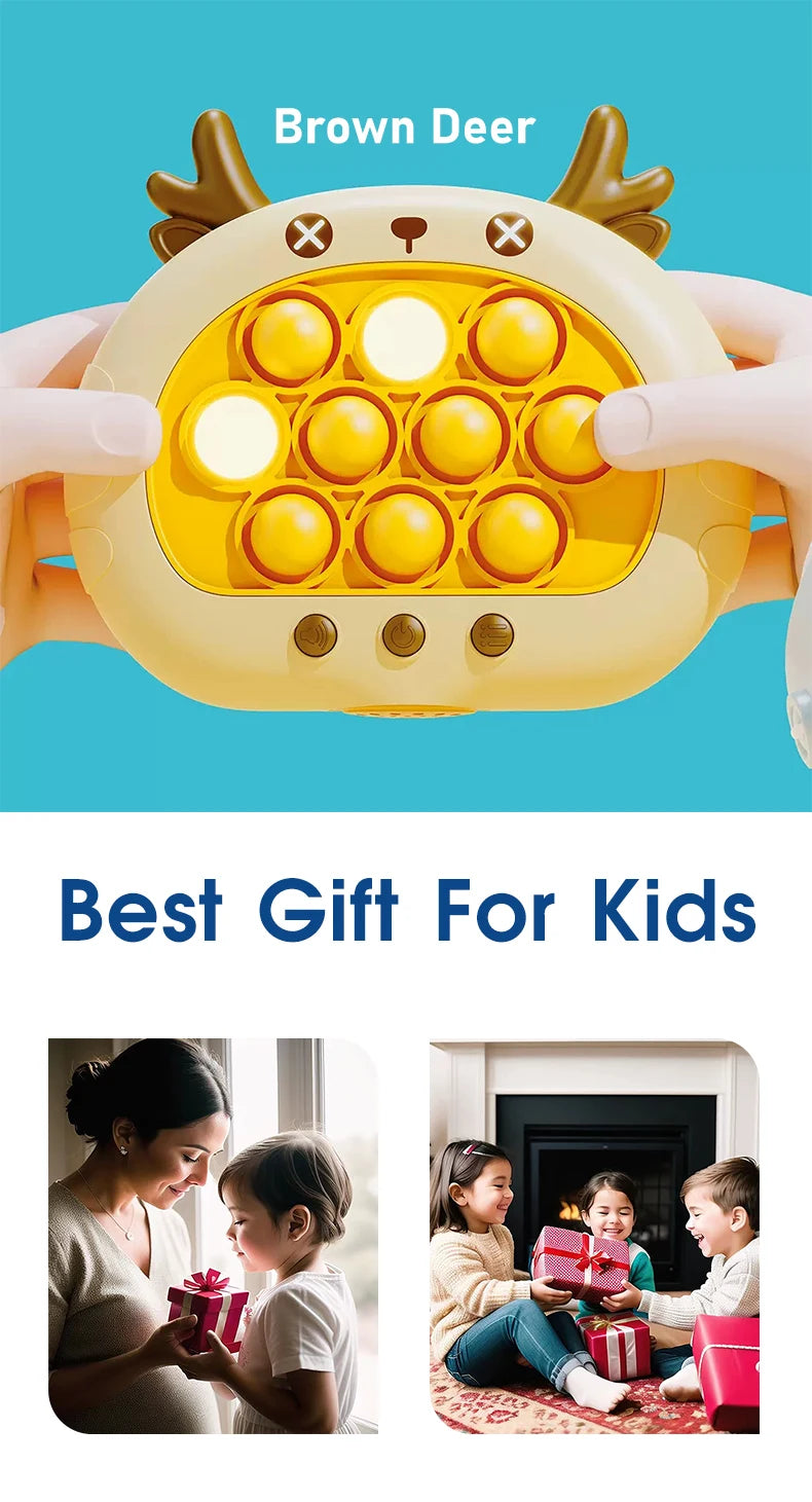 Quick Push Game Machine Silicone Press Toy Boys and Girls Children's Party Toy Electronic Sound Toy Fingertip Ground Mouse Toy