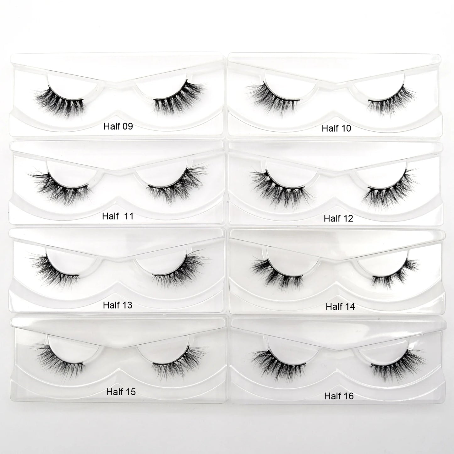 10 Pairs/Lot Visofree Half Lashes Wispy Natural Mink Half False Eyelashes Vegan Fake Eyelash Fluttery Half Lash Extension Makeup