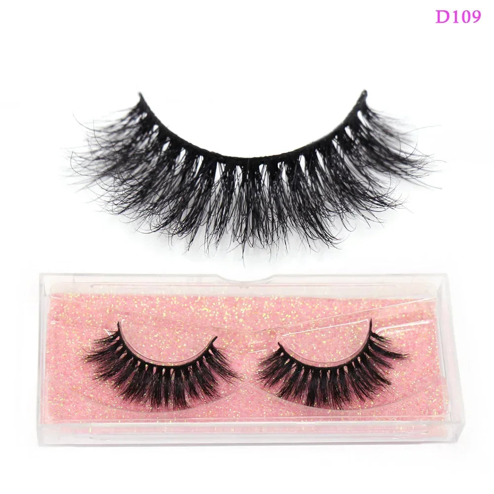 LEHUAMAO Eyelashes 3D Mink Lashes Criss-cross Strands Cruelty Free High Volume Mink Lashes Soft Dramatic Eye lashes Makeup D101