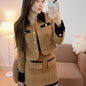 2025 Luxe Tweed Set Women Fall Winter Tailored Jacket  Pencil Skirt Lace Trim