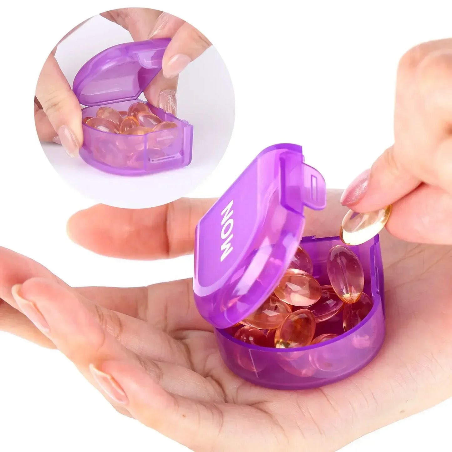 1pc Container Pill Organizer Weekly Capsule Pill Box 7 Days Weekly Separable Pillbox Tablet Holder Medicine Storage Case Drug