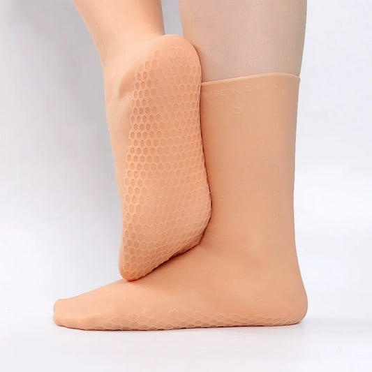 2Pcs Silicone Moisturizing Foot Socks for Dry Cracked Feet Foot Spa Treatment Socks Moisturizing Gel Socks Pedicure Foot Care