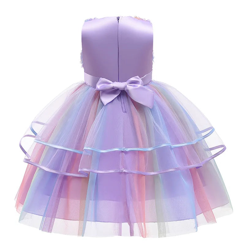 Elegant Children Princess Dress For Girls Birthday Evening Party Flower Girls Wedding Dress UP Kids Carnival Costume Vestidos