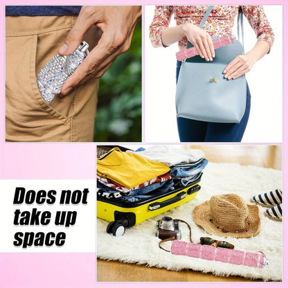 Metal Pill Organizer Portable Waterproof Travel Pill Box Rhinestone Large Bling Pill Case  Pill Box Pill Holder Bottle Storage