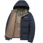 mens Parka Men's Jacket Hooded company Winter New down jacket Solid color Warm Jackets men business leisure coat teenager coats