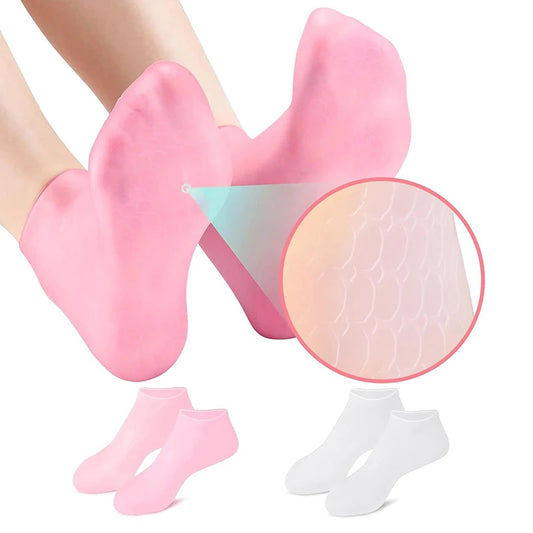 1 Pair Silicone Anti Crack Foot Mask Prevents Dryness Foot Spa Mask Pedicure Socks Moisturizing Gloves For Feet Care