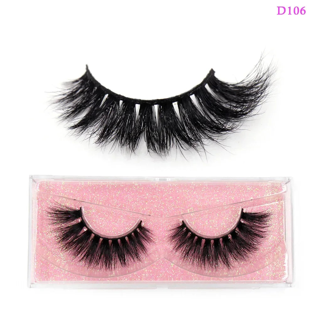 LEHUAMAO Eyelashes 3D Mink Lashes Criss-cross Strands Cruelty Free High Volume Mink Lashes Soft Dramatic Eye lashes Makeup D101