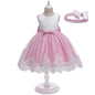 3D Flower Girls Party Princess Dress for Baby Christmas Gown 1-10 Yrs Birthday Bow Tulle Bridemaid Dresses Wedding Kids Clothing
