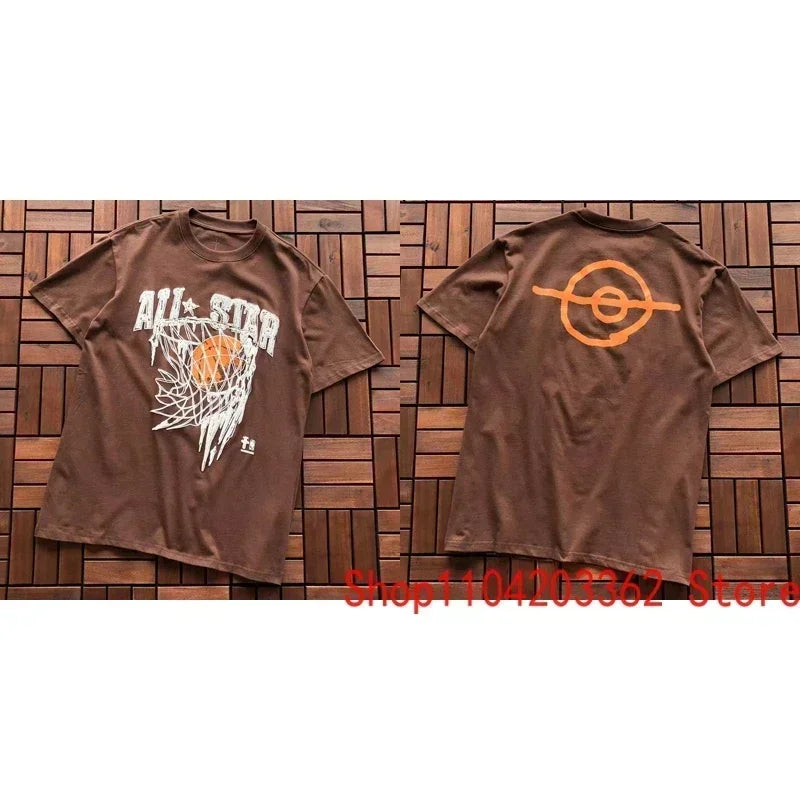 Real Photo CACTUS JACK T-shirt Vintage Grey-green Back Letter Logo Foaming Print Short Sleeve Men Women Cactus Jack Tops Tee