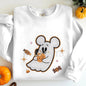 Couples Matching Halloween Sweatshirt Cartoon Cute Mickey Minnie Spooky Ghost Graphic Print Sweatshirts Halloween Couple Clothes