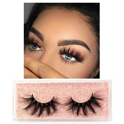 LEHUAMAO Eyelashes 3D Mink Lashes Criss-cross Strands Cruelty Free High Volume Mink Lashes Soft Dramatic Eye lashes Makeup D101