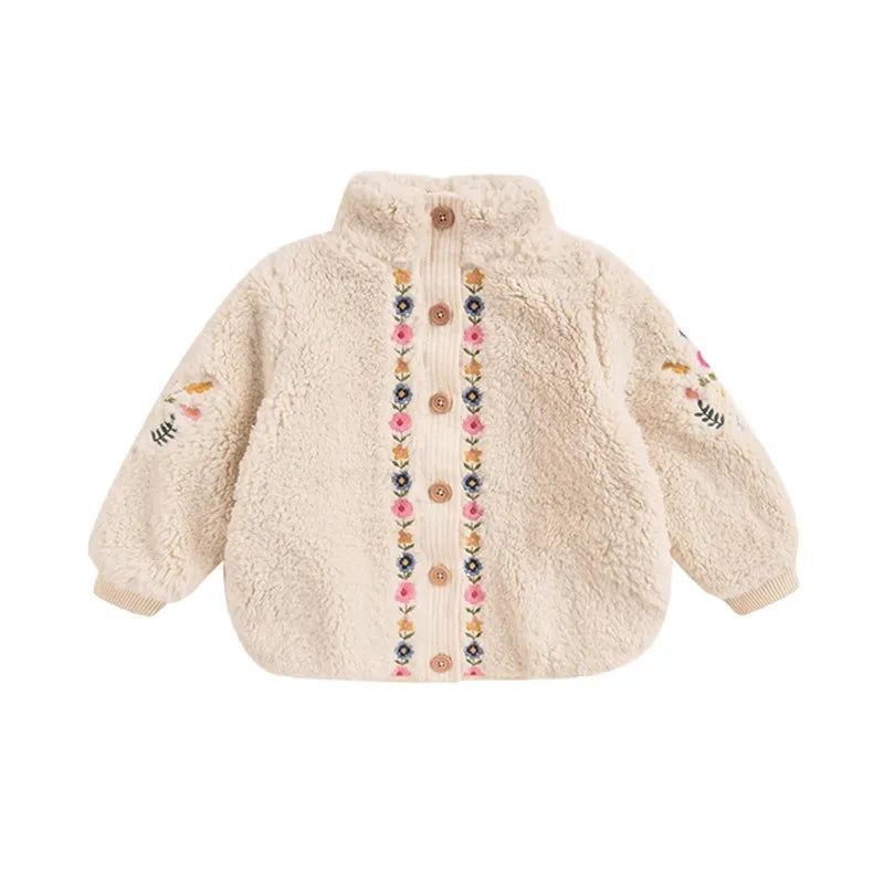 Kids Sweaters 2025 Winter Autumn LM Embroidery Girls Princess Dress Fashion Handmade Cardigan Knit Outwear Coat Clothing